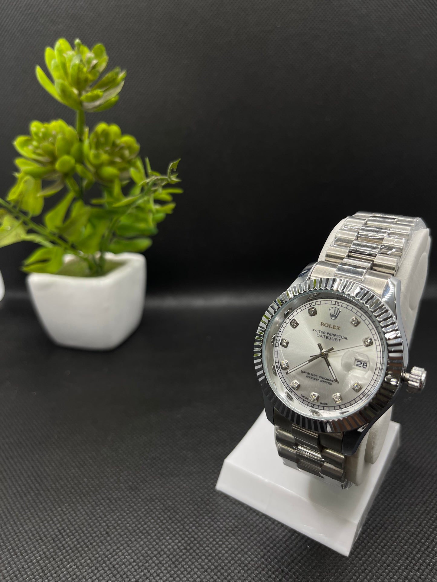 RLX OYSTER PERPETUAL TWO TONE WITH SILVER DIAL WITH DATE
