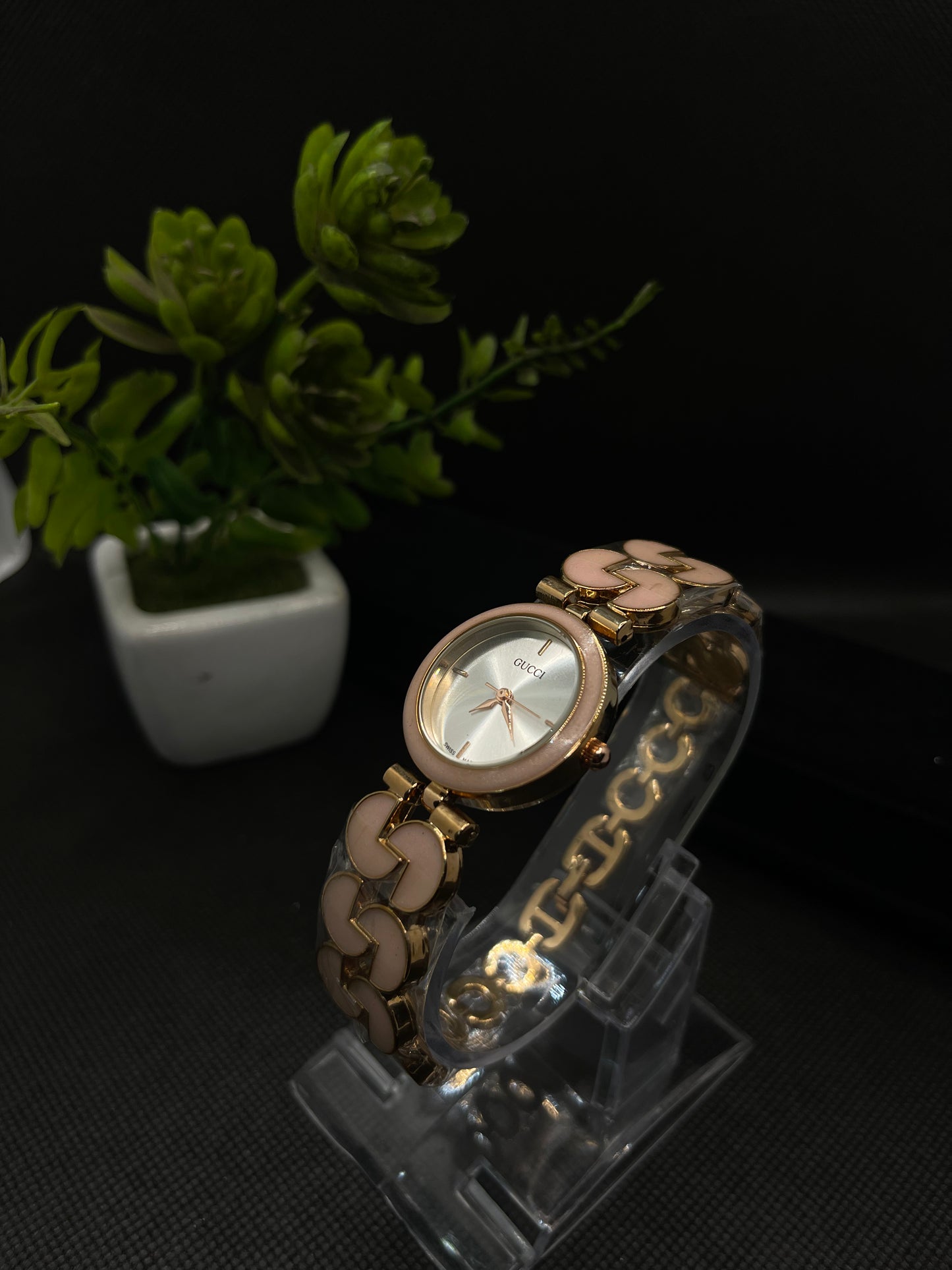 ROSE GOLD AND WHITE DIAL WITH ROSE GOLD STRAP WATCH FOR WOMEN