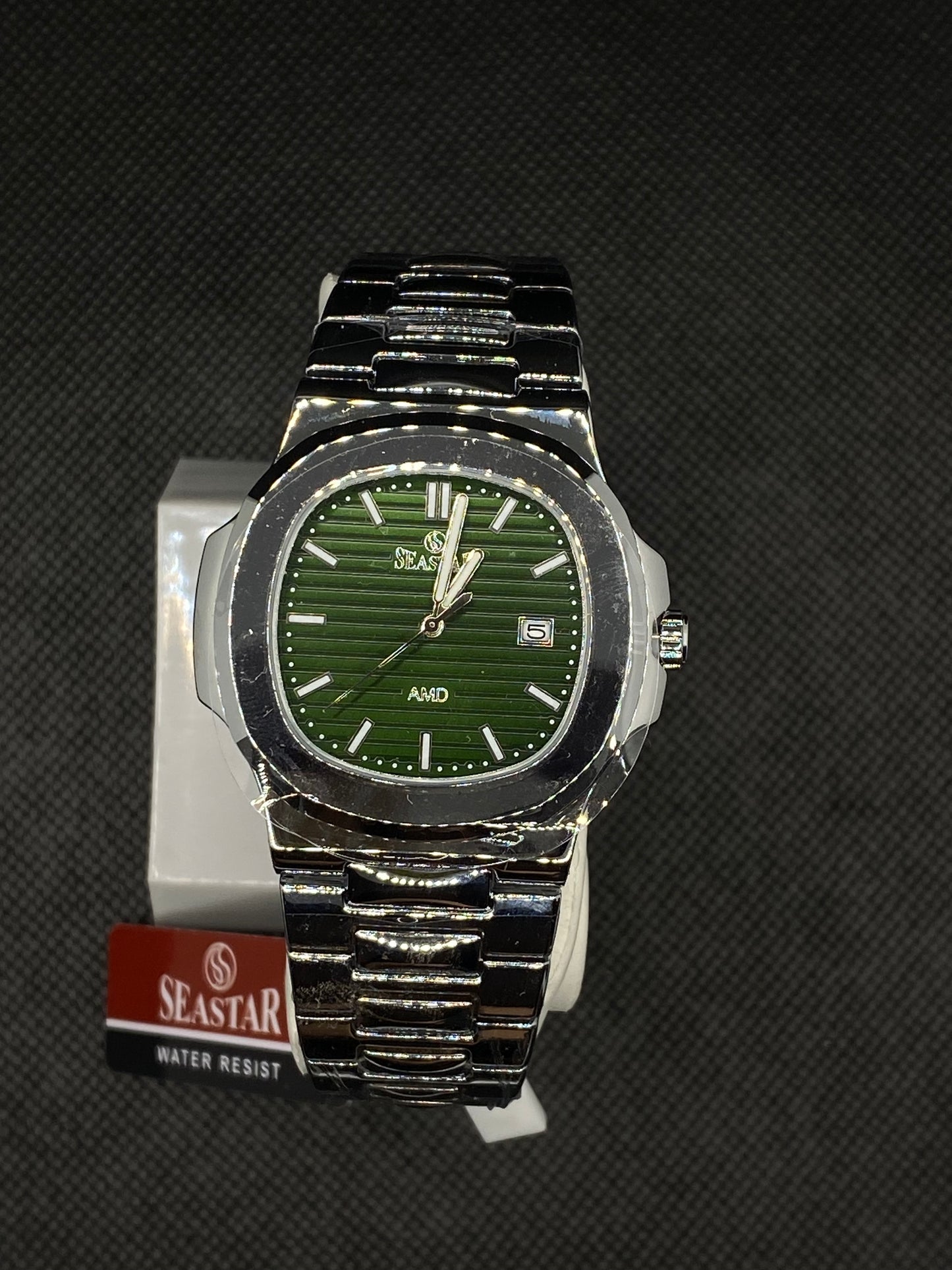 SS GREEN DIAL STAINLESS STEEL