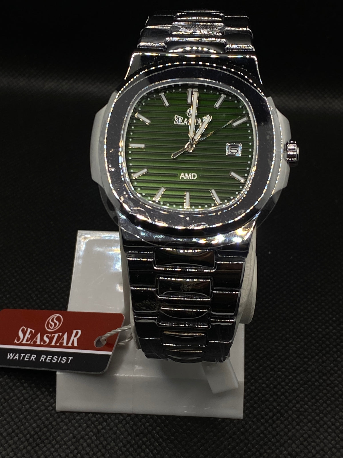 SS GREEN DIAL STAINLESS STEEL