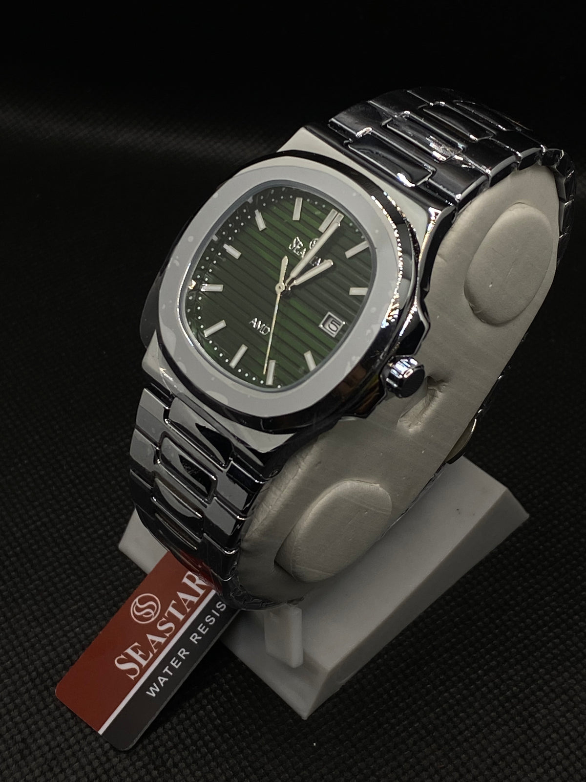 SS GREEN DIAL STAINLESS STEEL