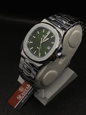 SS GREEN DIAL STAINLESS STEEL