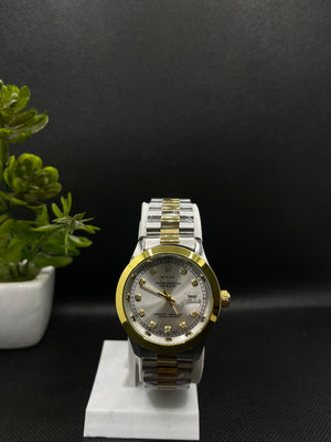 RLX WHITE DIAL SEMI AUTO STAINLESS STEEL STRAP WITH DATE