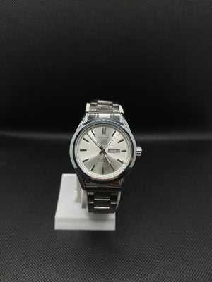 CALIBRE 5 SILVER STAINLESS STEEL WHITE DIAL AUTOMATIC WATCH FOR GENTS