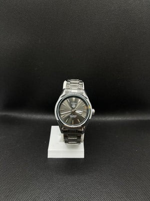 BLACK DIAL CALIBRE 5 SILVER STAINLESS STEEL AUTOMATIC WATCH FOR GENTS
