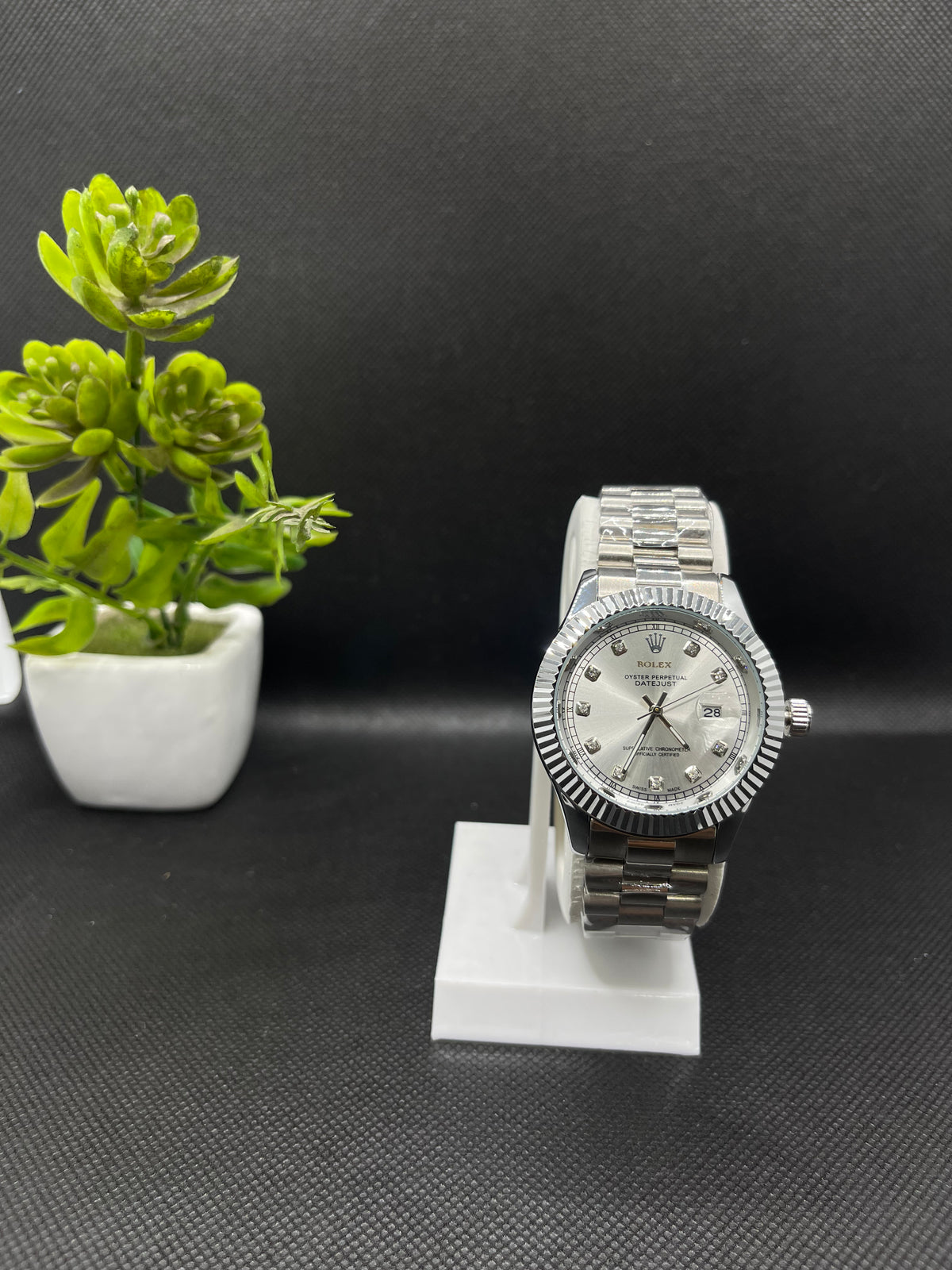 RLX OYSTER PERPETUAL TWO TONE WITH SILVER DIAL WITH DATE