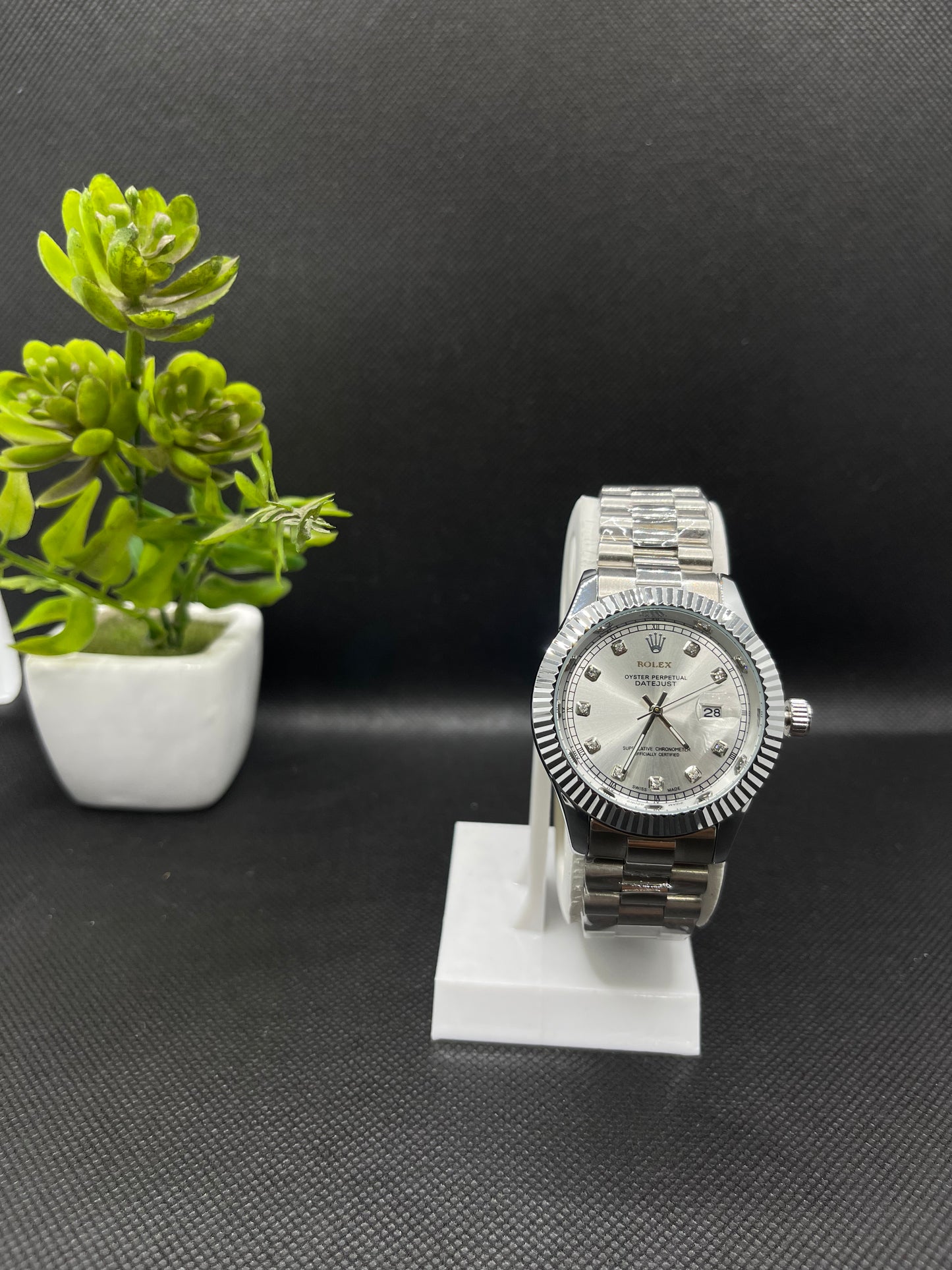 RLX OYSTER PERPETUAL TWO TONE WITH SILVER DIAL WITH DATE