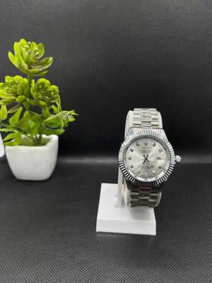 RLX OYSTER PERPETUAL TWO TONE WITH SILVER DIAL WITH DATE