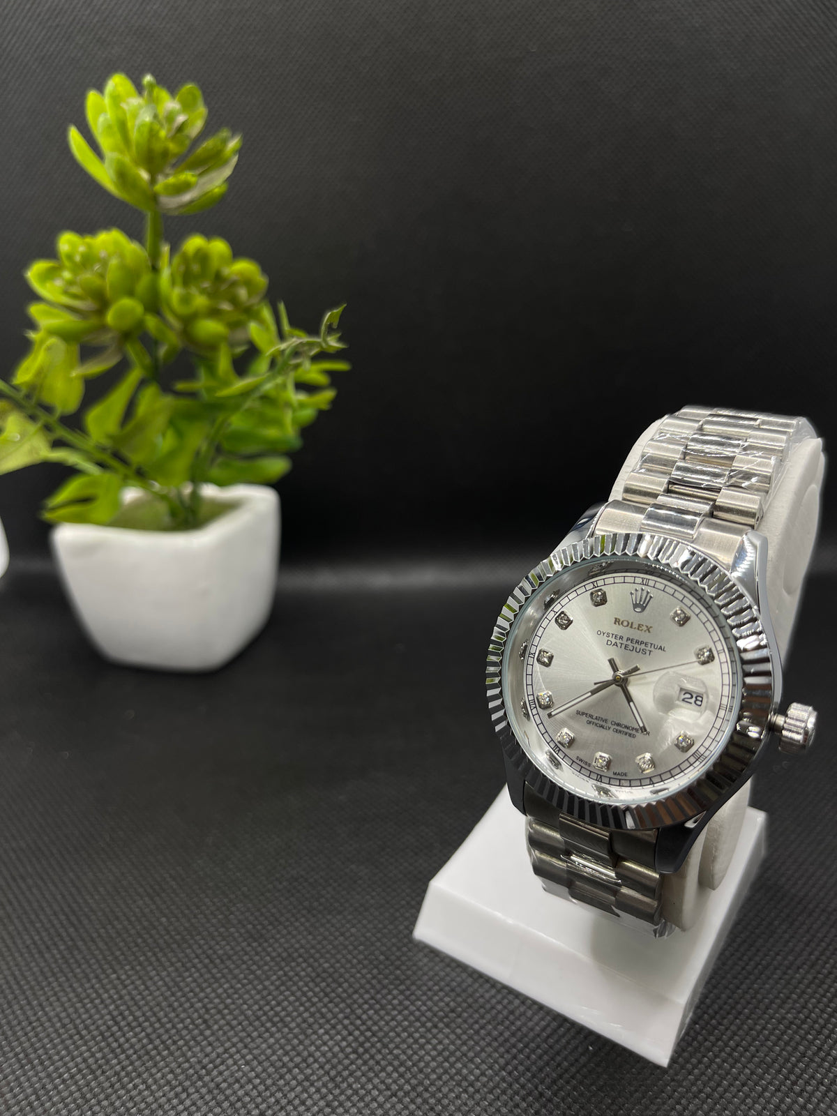 RLX OYSTER PERPETUAL TWO TONE WITH SILVER DIAL WITH DATE