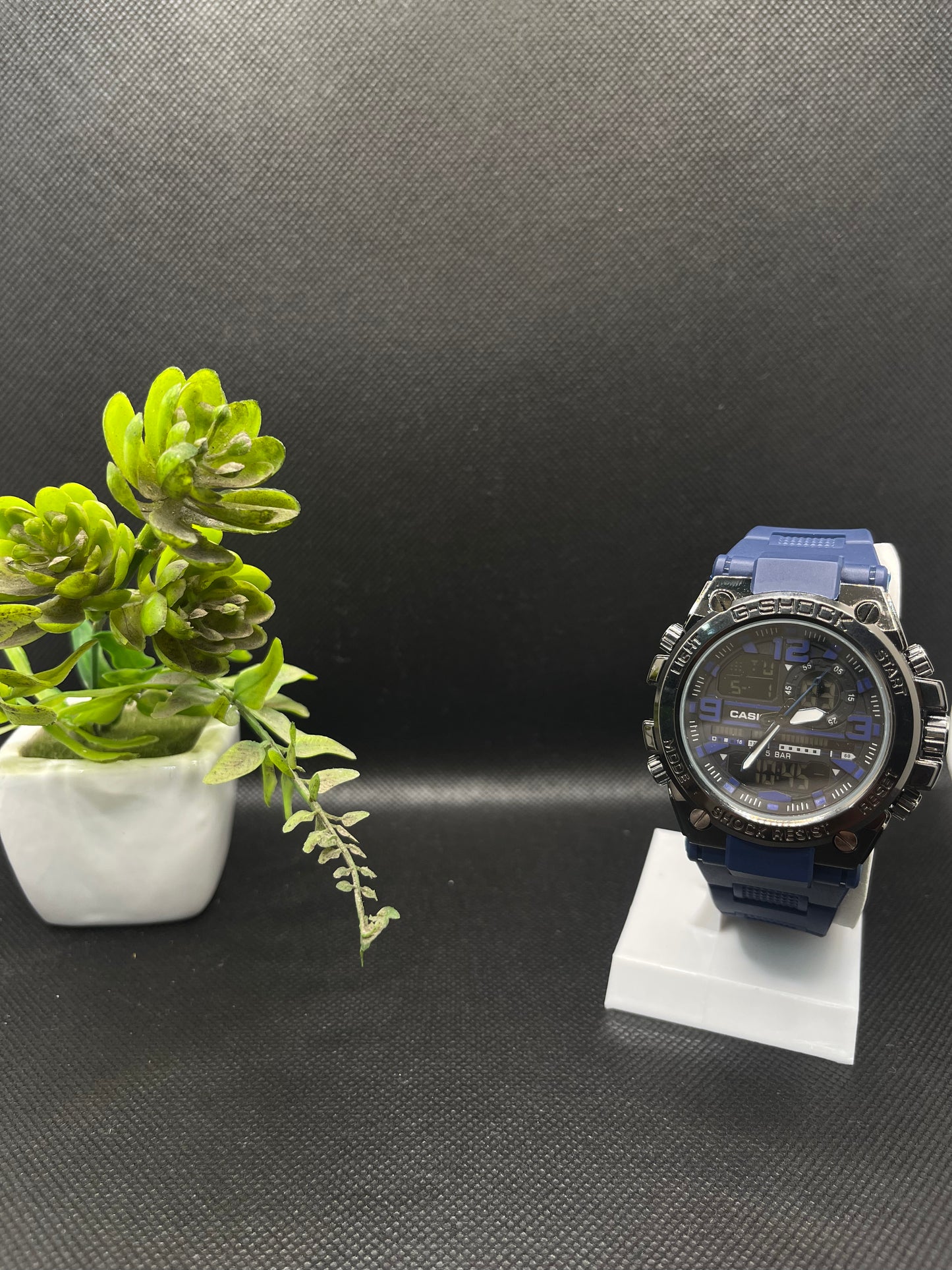 20 BAR NAVY BLUE STAINLESS STEEL BACK H-WATER RESIST