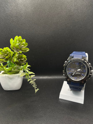 20 BAR NAVY BLUE STAINLESS STEEL BACK H-WATER RESIST