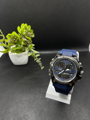 20 BAR NAVY BLUE STAINLESS STEEL BACK H-WATER RESIST