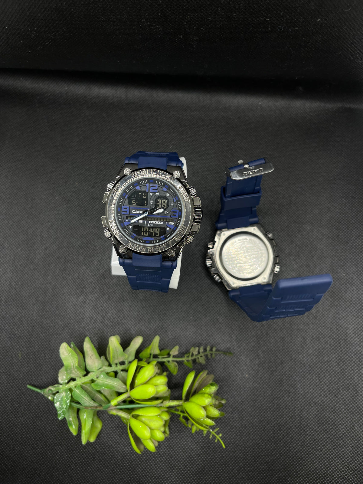 20 BAR NAVY BLUE STAINLESS STEEL BACK H-WATER RESIST