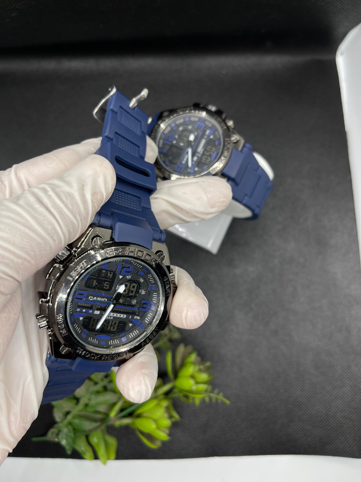 20 BAR NAVY BLUE STAINLESS STEEL BACK H-WATER RESIST
