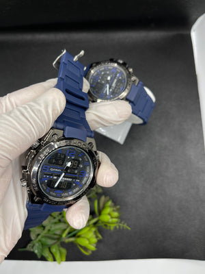 20 BAR NAVY BLUE STAINLESS STEEL BACK H-WATER RESIST