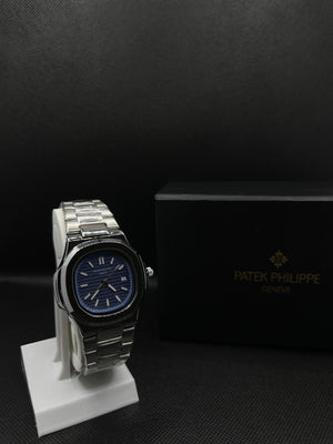 PP GENEVE IN BLUE DIAL WITH DATE STAINLESS STEEL STRAP