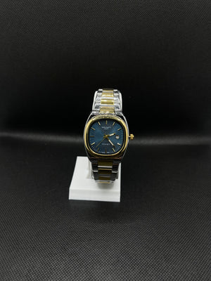 PP GENEVE BLUE TEXTURE DIAL IN TWO TONE WITH DATE STAINLESS STEEL STRAP