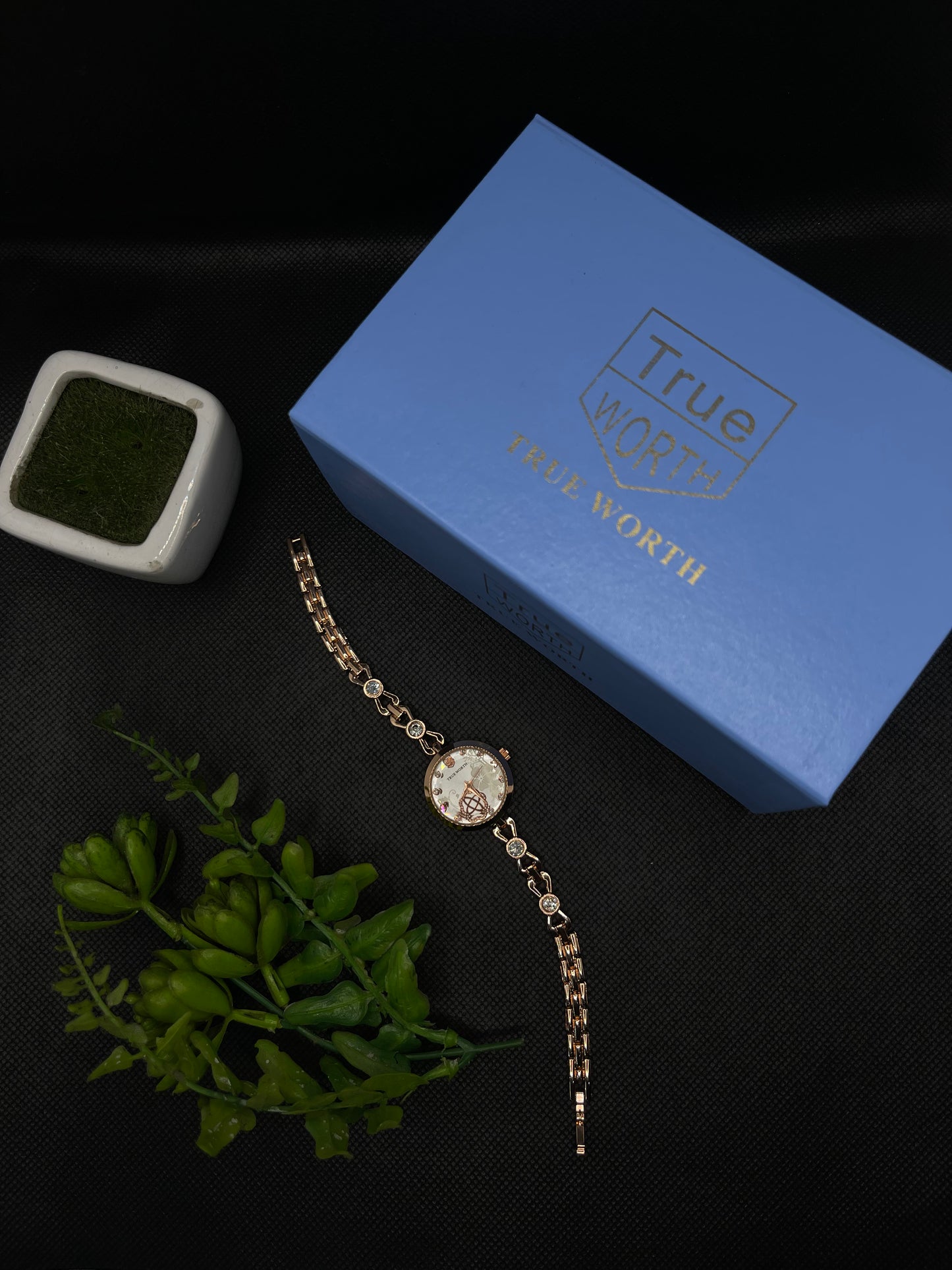 SS CIRLCE DIAL BRACELET WATCH FOR WOMEN