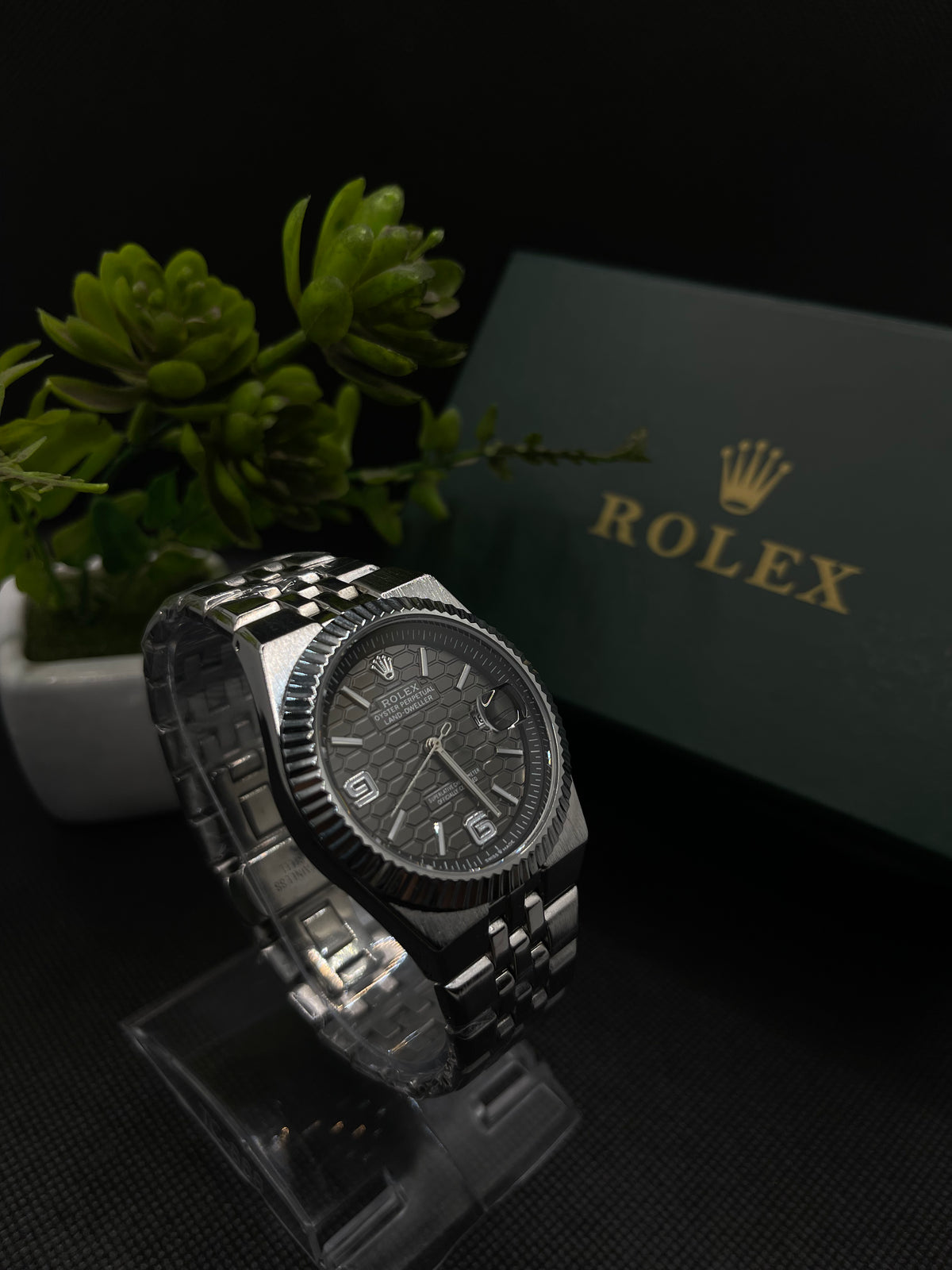 RLX 2025 BLACK DIAL OYSTER PERPETUAL LAND-DWELLER WATCH