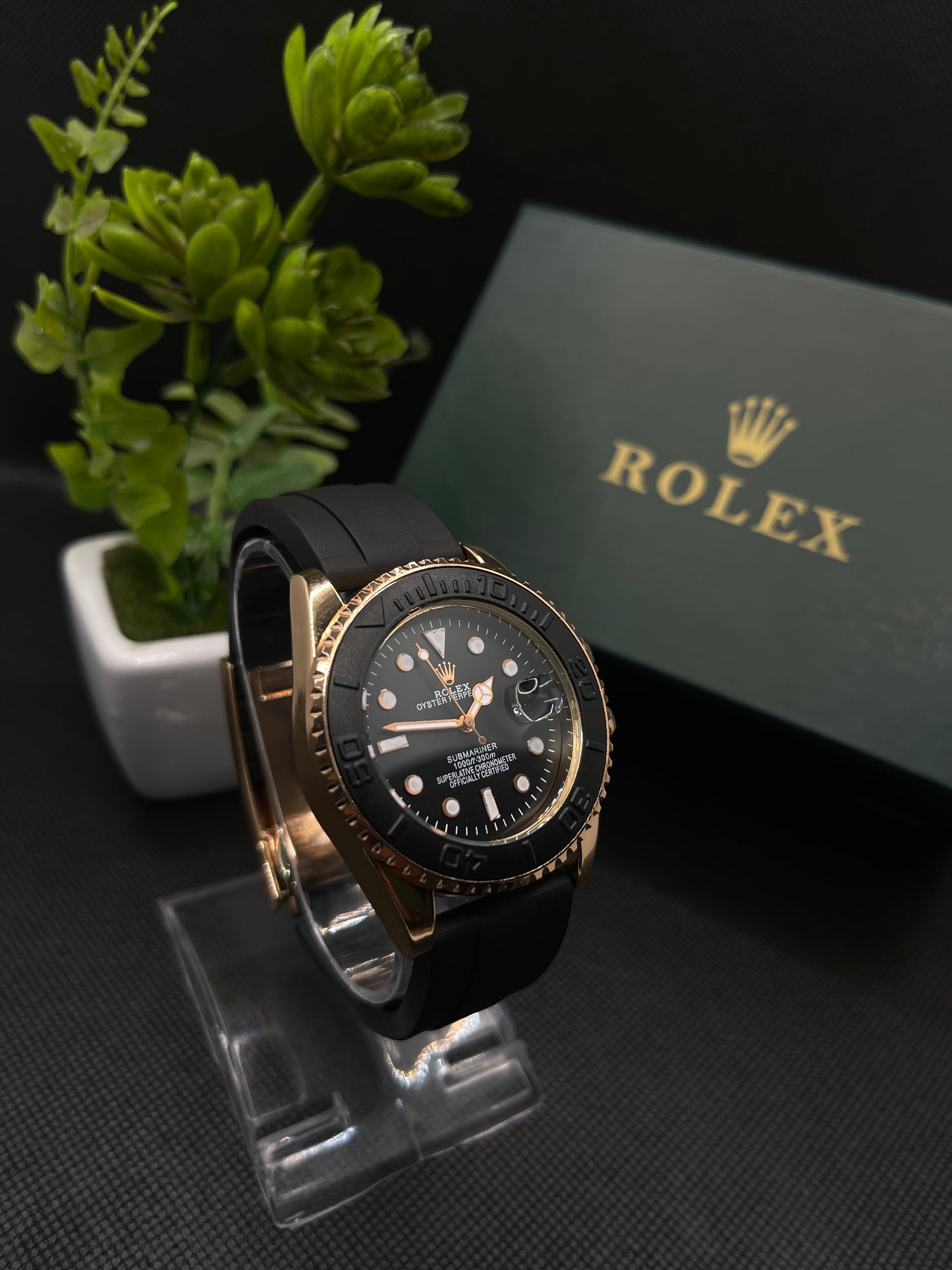 RLX YACHT-MASTER WATCH WITH SUBMARINE BLACK STRAP