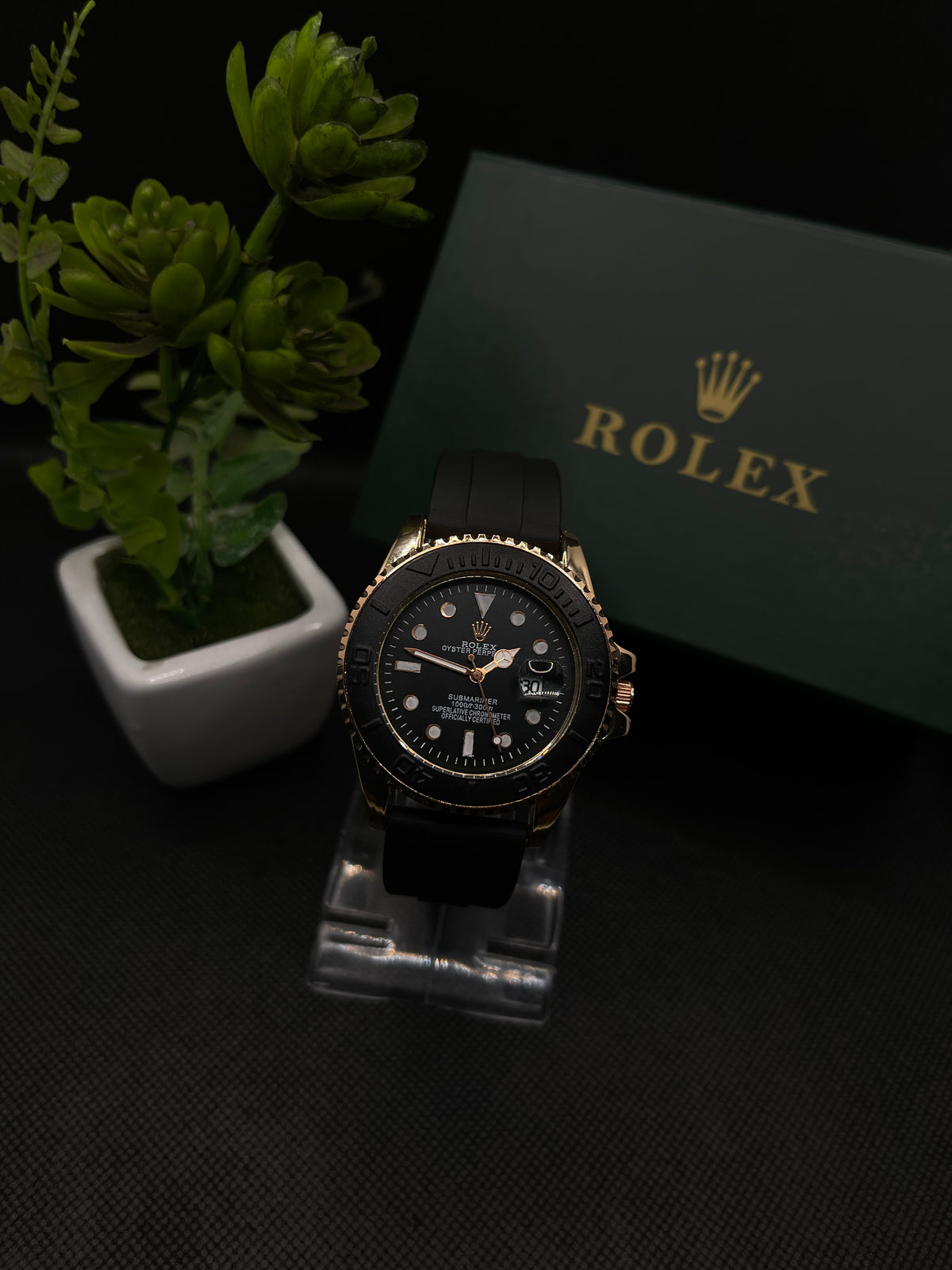 RLX YACHT-MASTER WATCH WITH SUBMARINE BLACK STRAP
