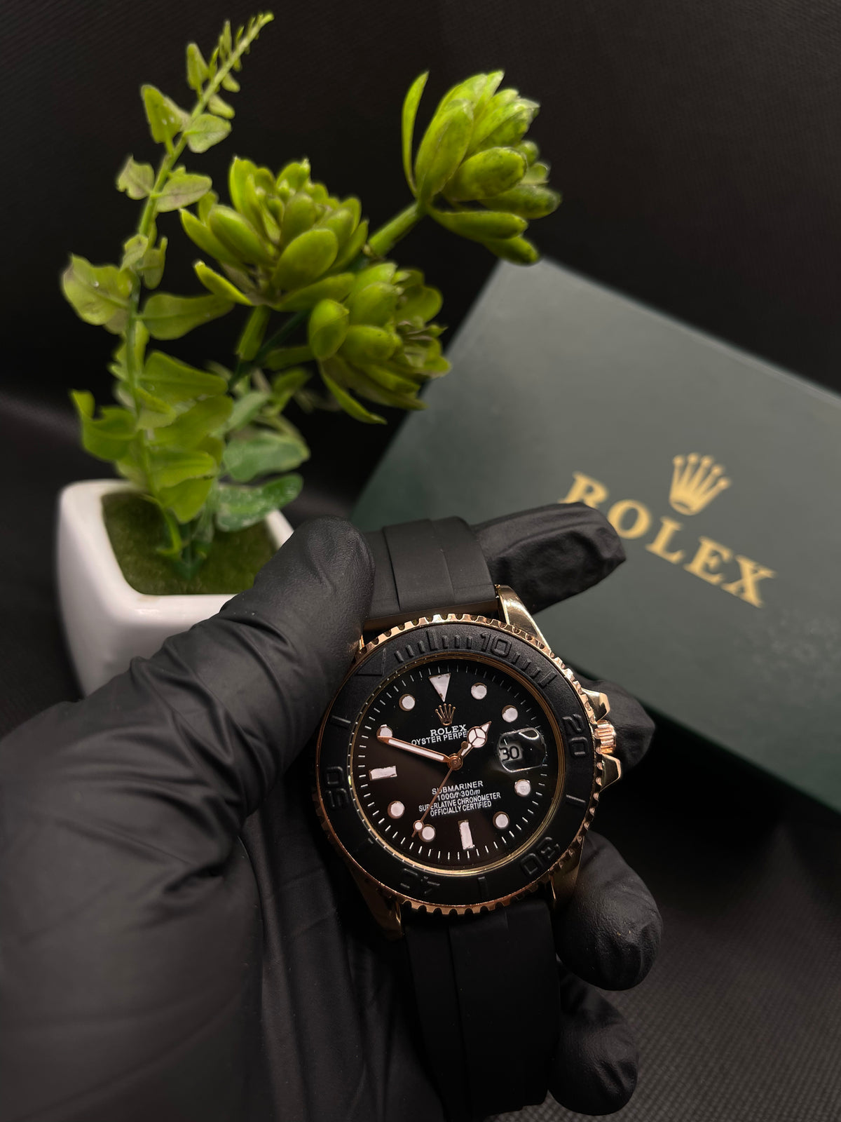 RLX YACHT-MASTER WATCH WITH SUBMARINE BLACK STRAP