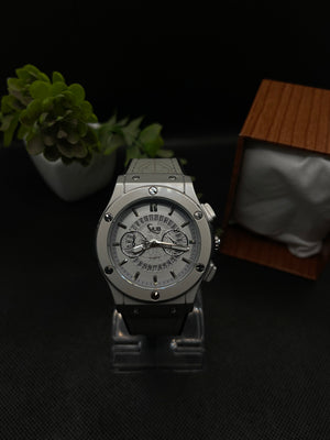 HB CLASSIC FUSION CHRONOGRAPH WITH DATE IN SILVER STRAP