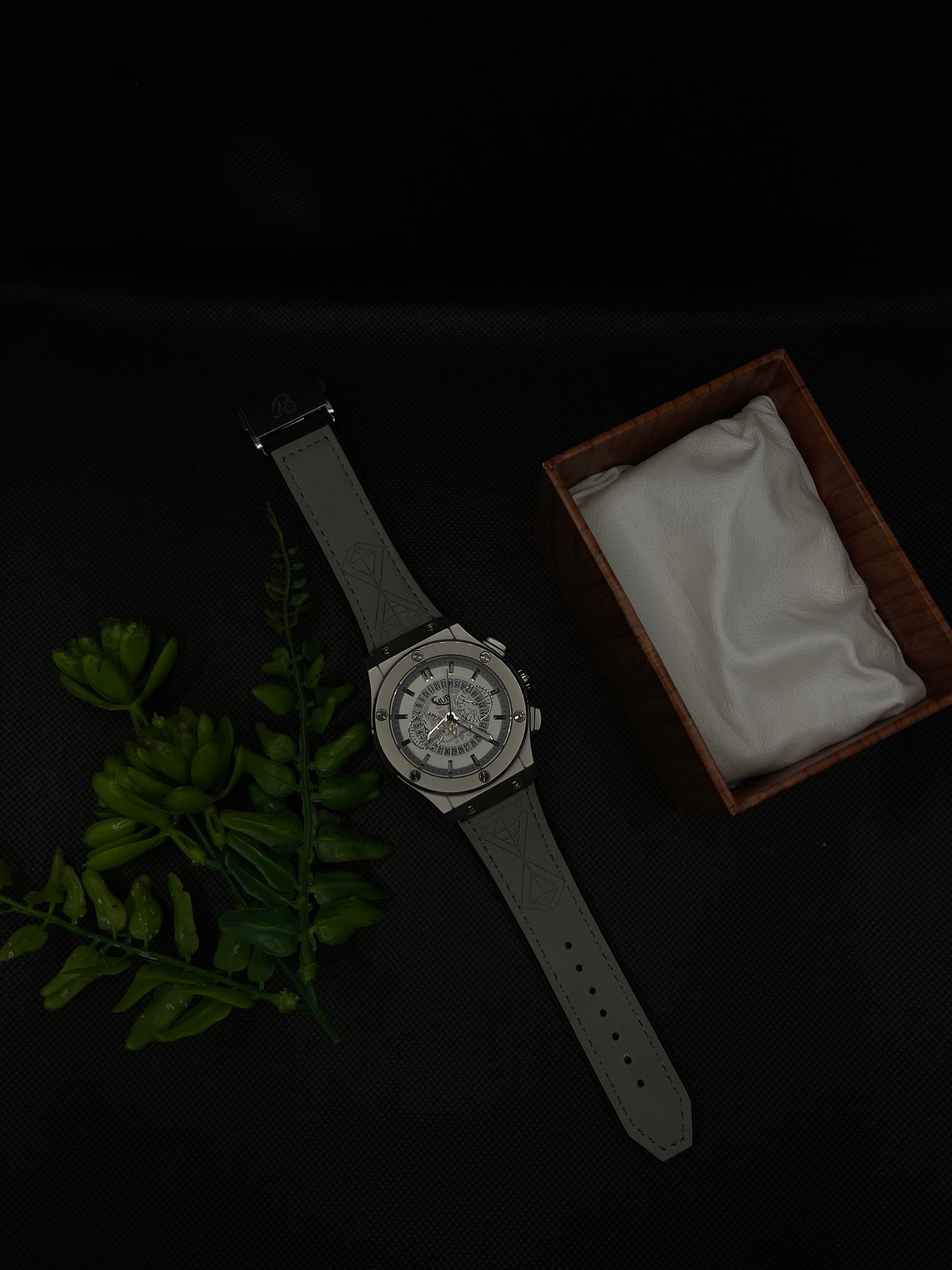 HB CLASSIC FUSION CHRONOGRAPH WITH DATE IN SILVER STRAP