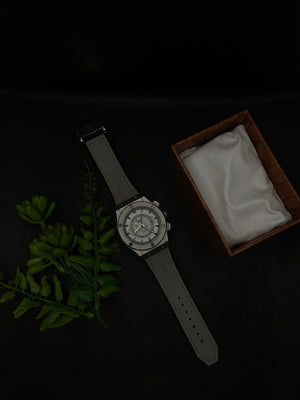 HB CLASSIC FUSION CHRONOGRAPH WITH DATE IN SILVER STRAP