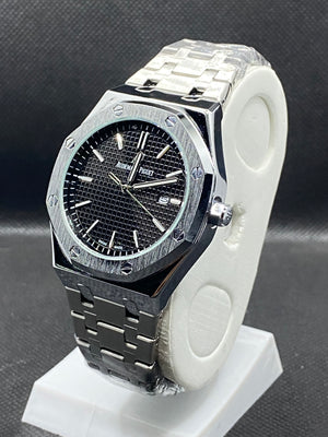 AP ROYAL OAK SELF-WINDING BLACK DIAL WITH STAINLESS STEEL