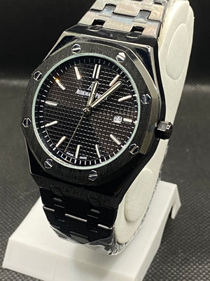 AP ROYAL OAK SELF-WINDING BLACK DIAL WITH BLACK STAINLESS STEEL