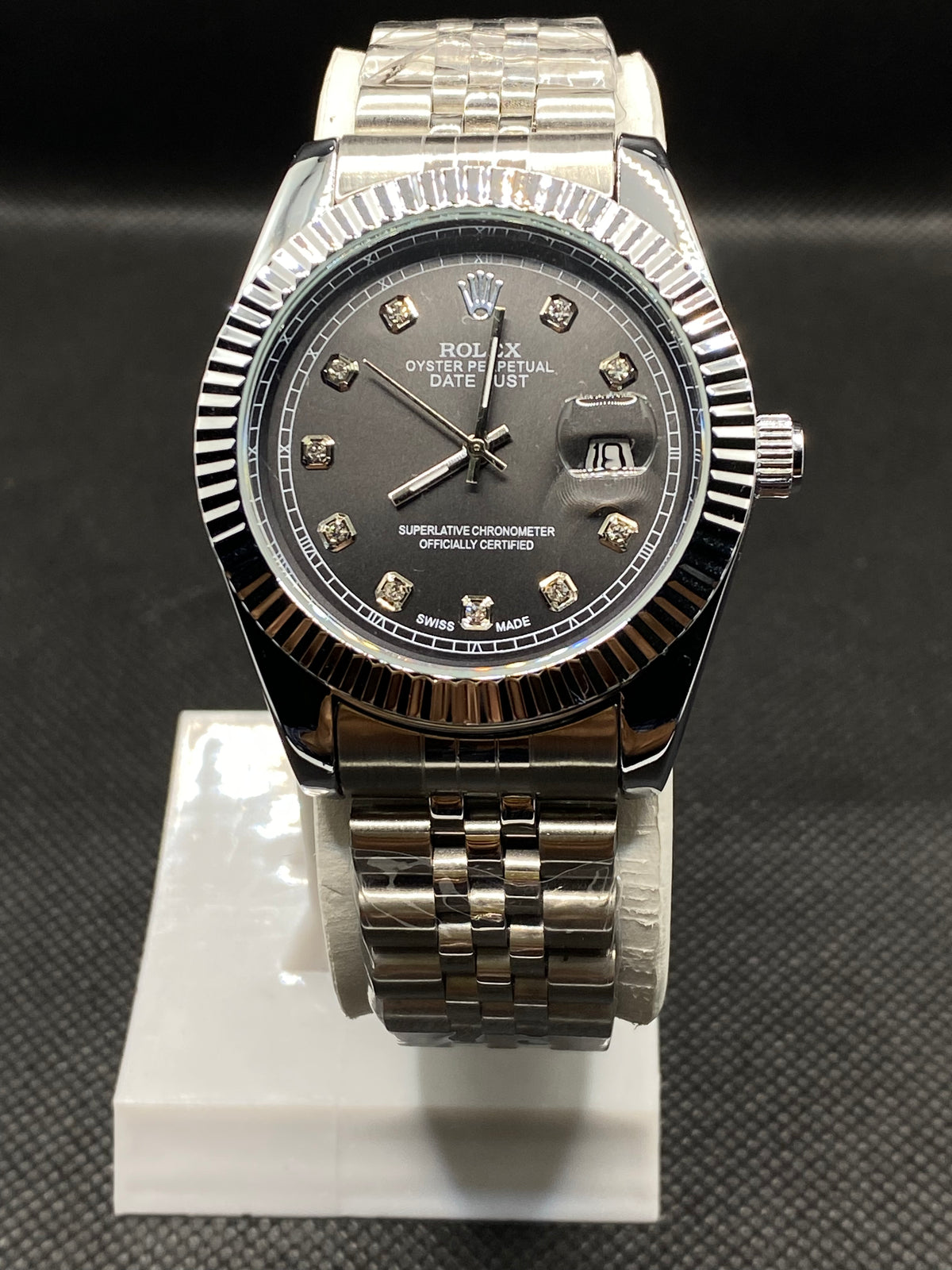 RLX OYSTER PERPETUAL TWO TONE BLACK DIAL WITH DATE