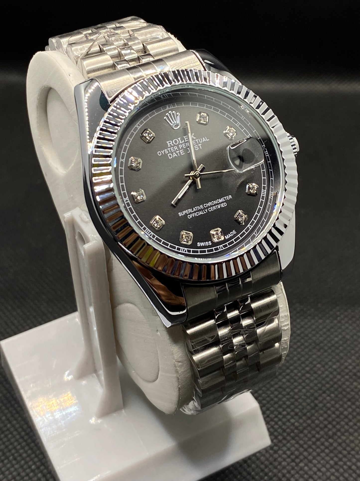 RLX OYSTER PERPETUAL TWO TONE BLACK DIAL WITH DATE