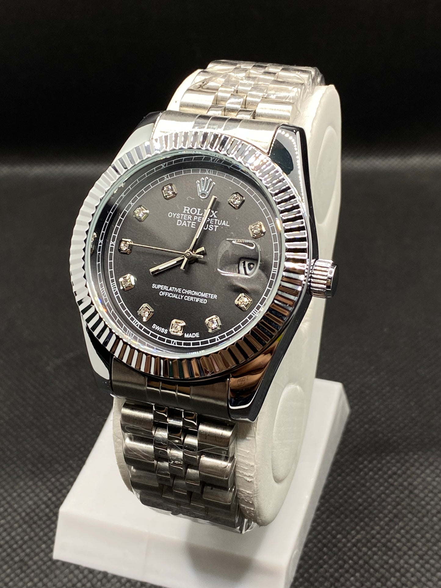 RLX OYSTER PERPETUAL TWO TONE BLACK DIAL WITH DATE