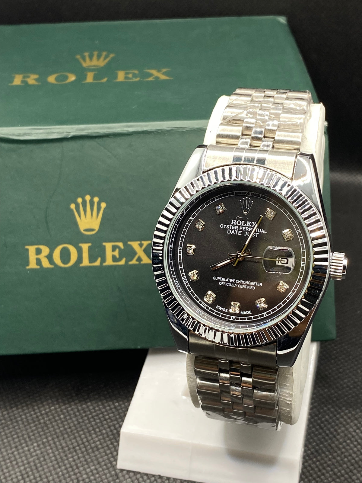 RLX OYSTER PERPETUAL TWO TONE BLACK DIAL WITH DATE