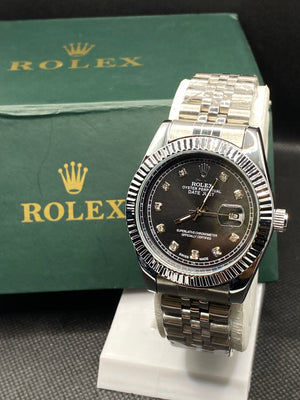 RLX OYSTER PERPETUAL TWO TONE BLACK DIAL WITH DATE