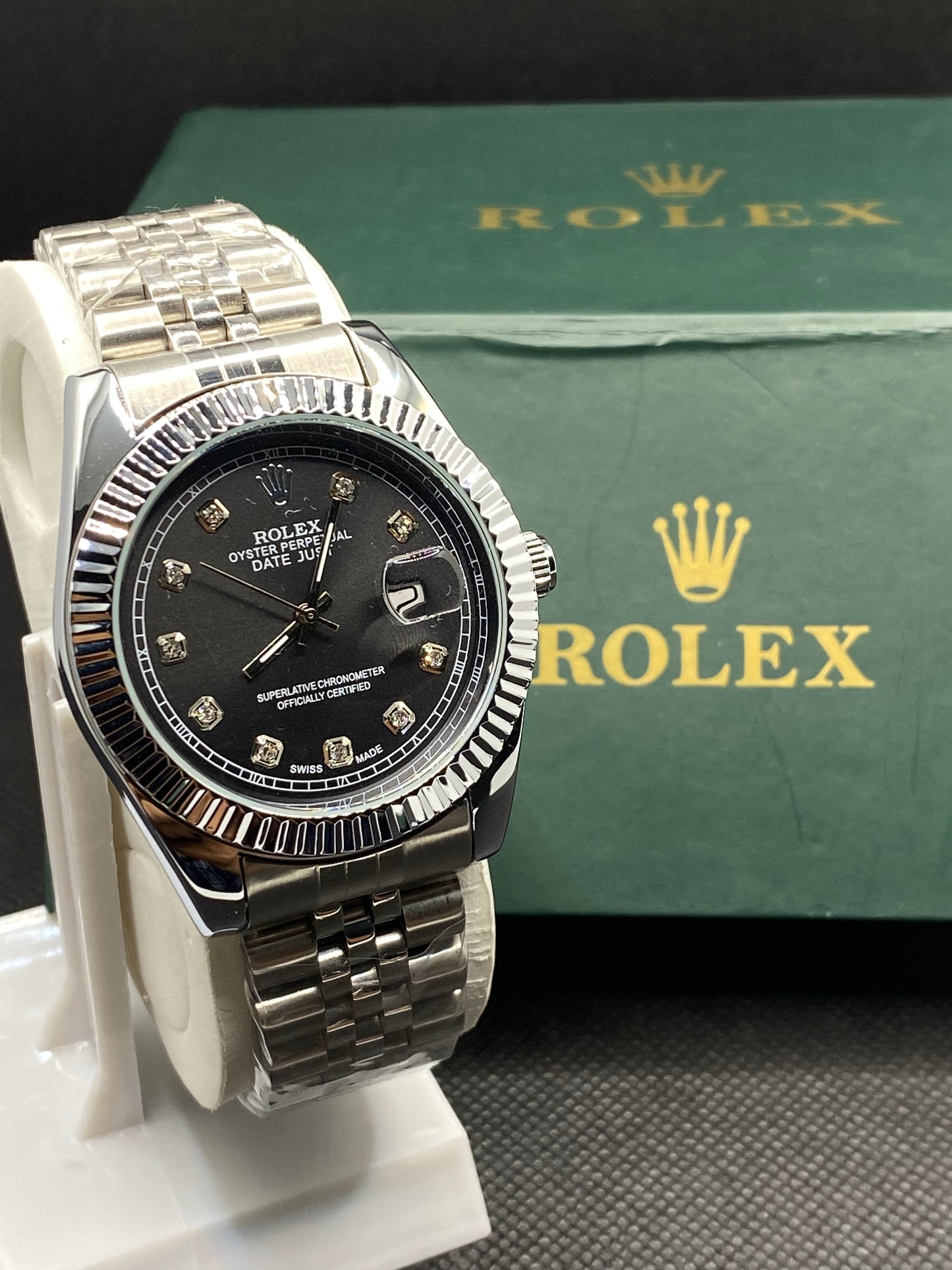 RLX OYSTER PERPETUAL TWO TONE BLACK DIAL WITH DATE
