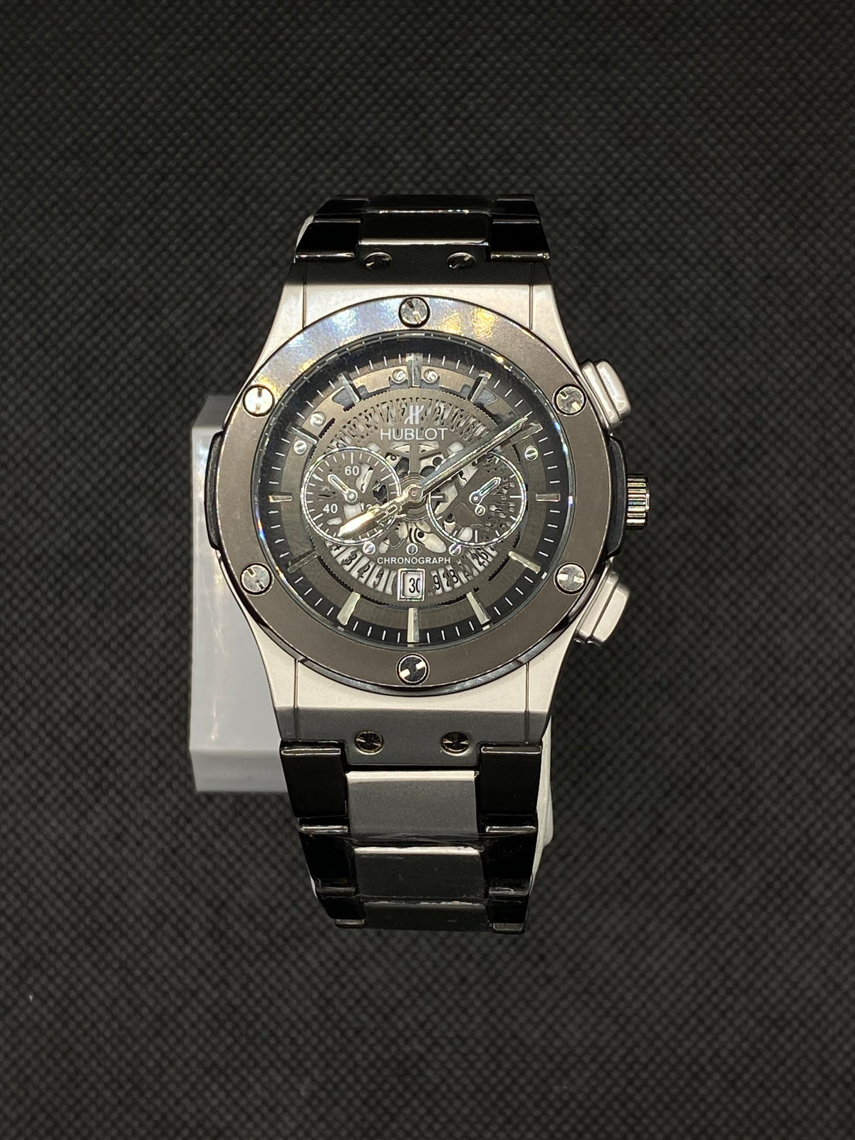 HB CLASSIC FUSION CHRONOGRAPH WITH DATE IN TITANIUM CHAIN