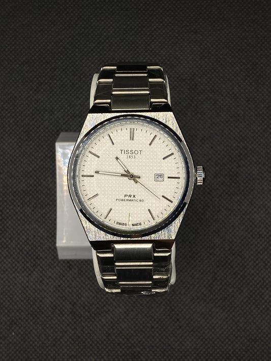 PRX POWERMATIC 80 SILVER STAINLESS STEEL WHITE DIAL AUTOMATIC WATCH FOR MEN's