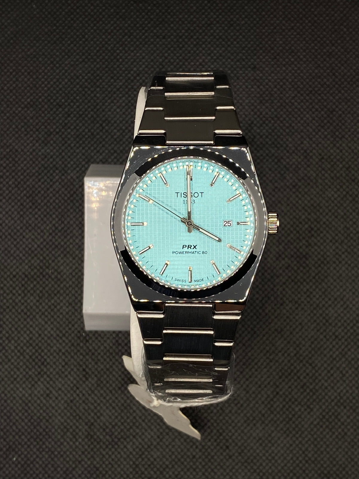 PRX POWERMATIC 80 TIFFANY DIAL WITH DATE IN STAINLESS STEEL CHAIN