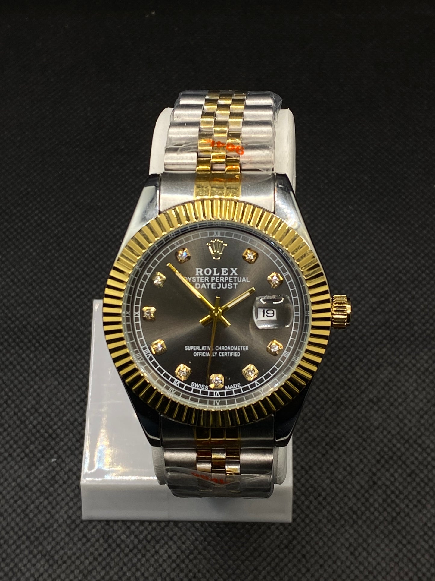 RLX SEMI AUTOMATIC BLACK DIAL WITH DATE IN TWO-TONE JUBILEE BRACELET