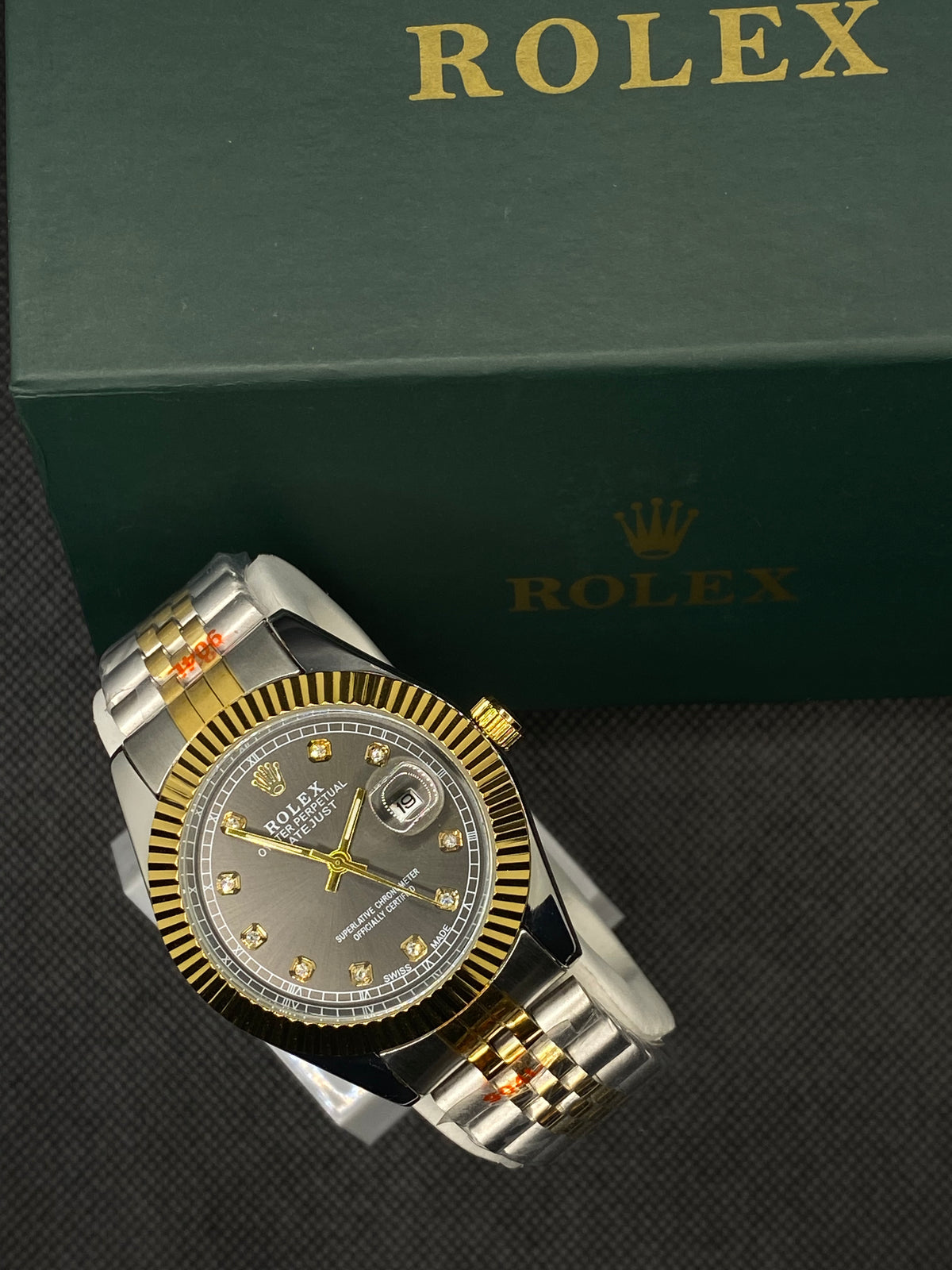 RLX SEMI AUTOMATIC BLACK DIAL WITH DATE IN TWO-TONE JUBILEE BRACELET